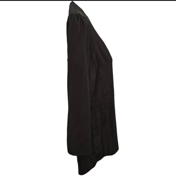 Express Women's Black Dress Shirt with Gold Zipper | Size XS - Picture 4 of 8